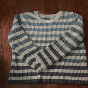 Striped Blue and White Women's Sweater
